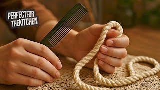 I took cotton rope and a comb, the result is incredibly cute and useful! Watch till the end