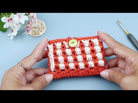 Amazing Stitches Crochet Card Holder Tutorial Step by Step | Crochet Gift Ideas | ViVi Berry DIY