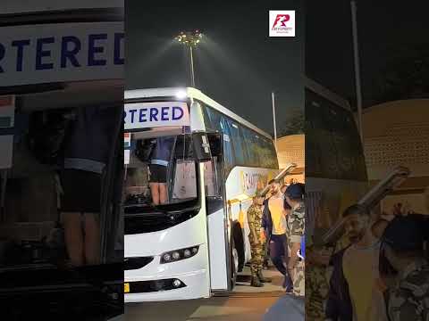 Head Coach Gautam Gambhir arrives with his squad at Ahemdabad for the 3rd ODI against England.