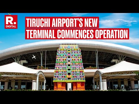 First Flight Arrives At Tiruchi Airport's New Integrated Terminal, Gets Water Canon Salute