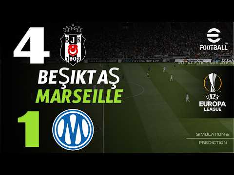 🔴 Résumé : Besiktas vs Marseille 4 - 1 | HIGHLIGHTS &amp; GOALS | Europa League 2026 | eFootball Live