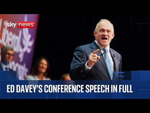 Sir Ed Davey gives speech at Liberal Democrat conference