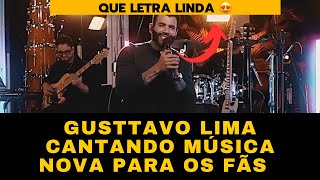 Gusttavo Lima cantando música nova em voz e violão “Retrovisor”