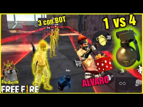 (Free Fire) 500ae Fan thách chỉ dùng Lựu Đạn 1 vs 4 Tử Chiến và cái kết | StarBoyVN