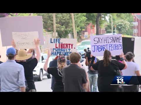YouTube video thumbnail: 'Our Silence is Compliance': Activists Protest Jabari Peoples' Death at World Police & Fire Games