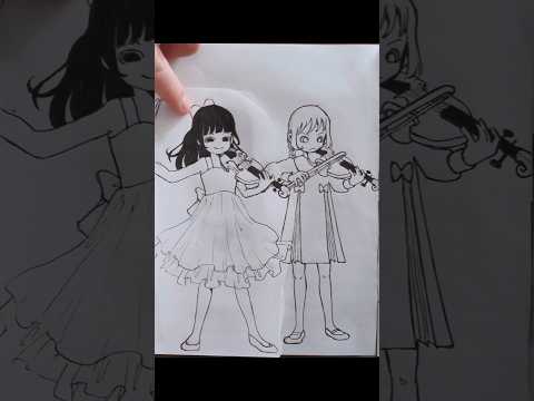 こういうこと、よくあるよね。 #月曜日戦争 #パラスト #イラスト #アニメ  #バイオリン  #illustration #drawing #art #anime #violin  #short