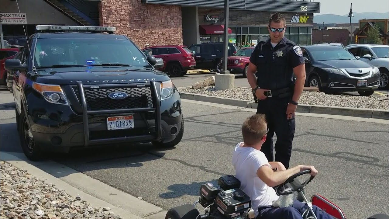 Pulled over by the Police in my Go-Kart emotional