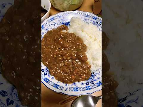 #キーマカレー #オクラの和物 #きゅうりとツナのサラダ #揚げなす