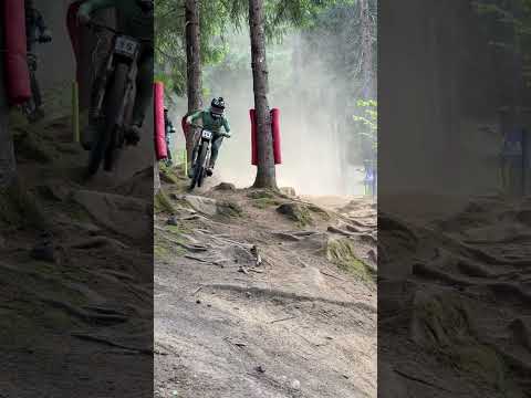 A wall of dust 🤯 #ucimtbworldseries #mtb #dhimtb #dhownhillmtb