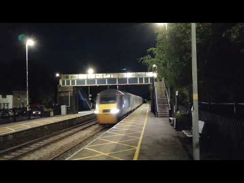 Class 43 HSTs 43321 and 43303 scream through Dronfield on 1S55 Plymouth - Leeds 09/10/2022