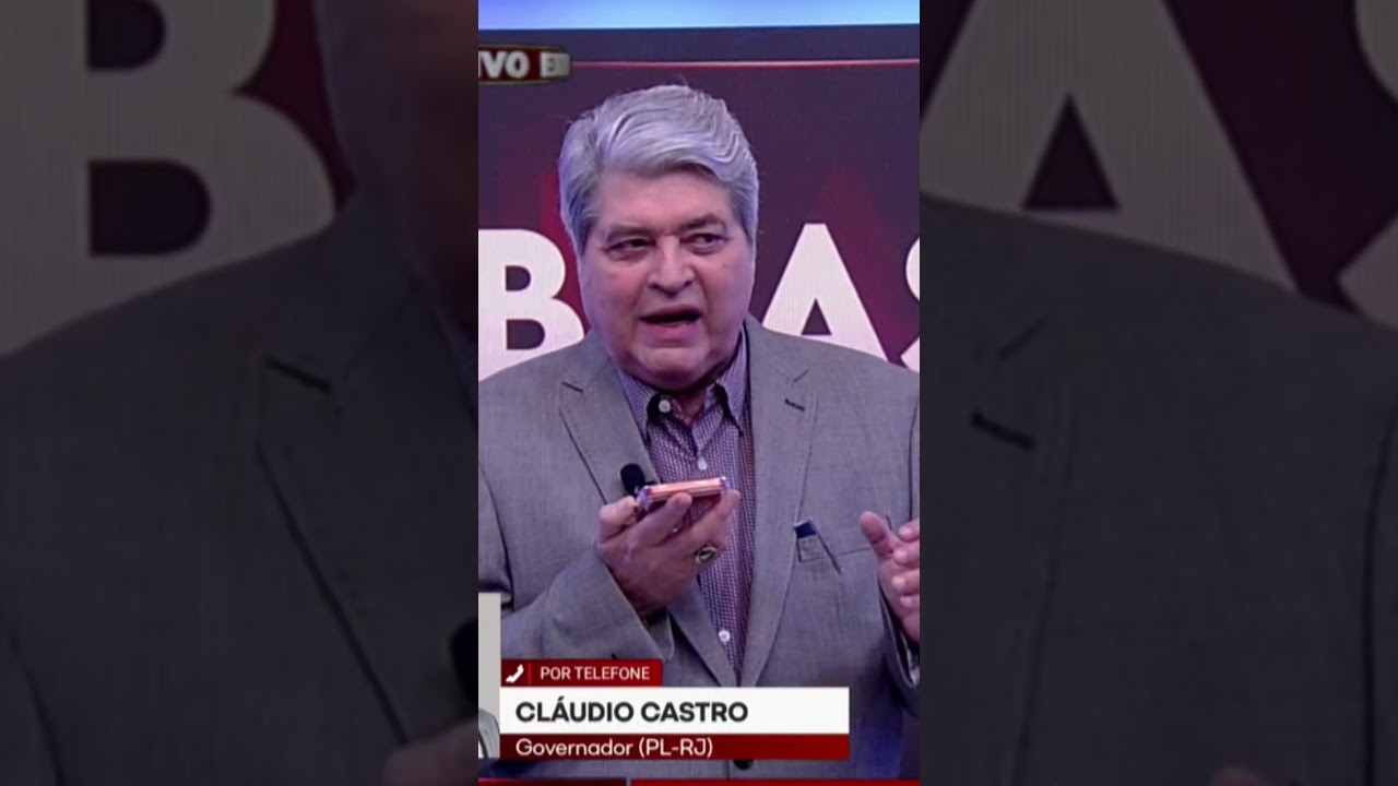 O poderio bélico deles é a 1ª coisa que a gente tem que combater diz Cláudio Castro a Datena