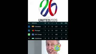#viral #colombia #portugal QF for round 32 #drcongo 3rd place ranking #uzbekistan OUT #worldcup2026