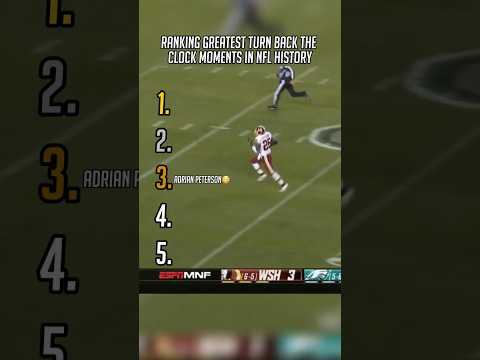 Ranking Greatest Turn Back The Clock Moments in NFL History #shorts