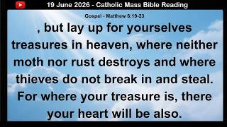 19 June  2026 Catholic Mass Bible Reading
