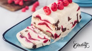Raspberry Chocolate Semifreddo – No Ice Cream Maker Needed!