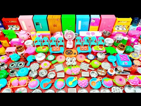 6 Minutes Satisfying with Unboxing Barbie Kitchen Set | Very Nice Plastic Full Cute Toy Cooking Game