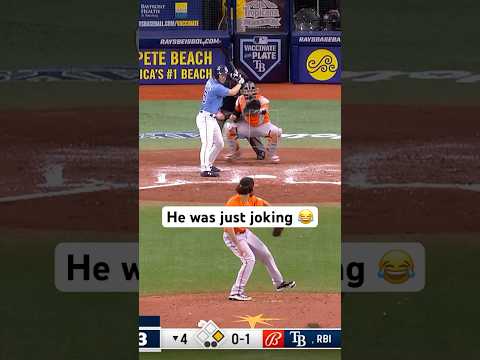 Umpire was ready 😂 #baseball