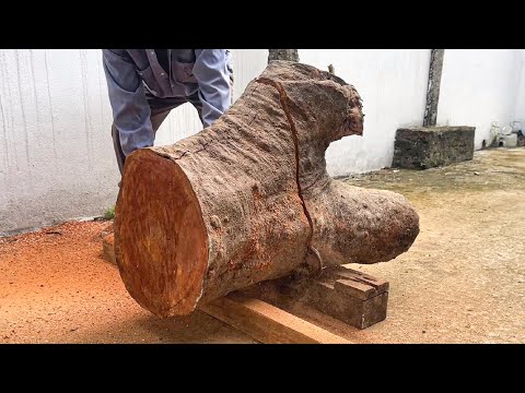 Don't Believe It If You Don't See It: Master Craftsman Turns Deformed Logs Into Luxurious Furniture