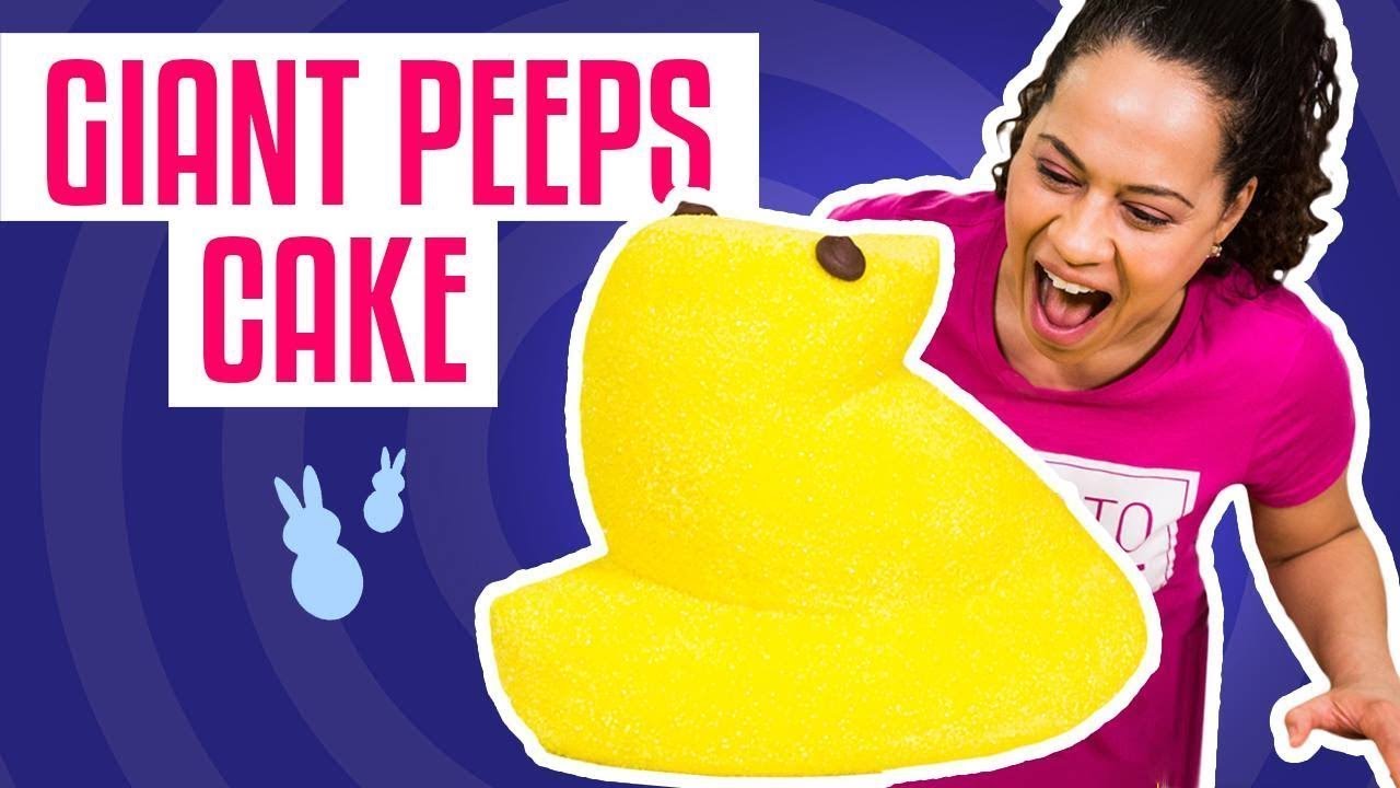 How To Make a Easter GIANT PEEP CAKE With Yellow Velvet Cake How To Cake It