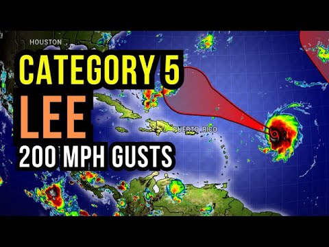 Hurricane Lee becomes a Category 5 with 200 mph Wind Gusts…