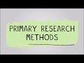Research Methods and Data Collection