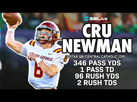 CRU NEWMAN PLAYED THE GAME OF HIS LIFE TO WIN A STATE TITLE 🏈