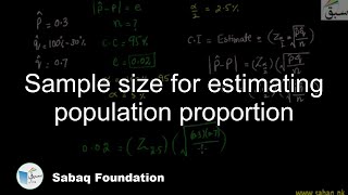Sample size for estimating population proportion