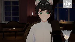 Chilling and working together. 【 On a rainy day 】