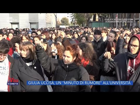 Giulia Cecchettin, un "minuto di rumore" all'università - La Vita in diretta - 20/11/2023