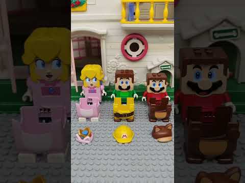 Lego Mario, Princess Peach and Luigi exchanged suits 3.0 #toys #shorts #powerups #powersuit #viral