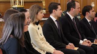 Su Majestad el Rey recibe en audiencia a una representación del Patronato de la Fundación Consejo España-Colombia, con motivo del décimo aniversario d