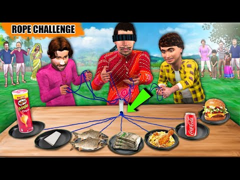 Rope Challenge Blindfold Game Food Money Hindi Kahaniya Hindi Moral Stories Hindi Stories