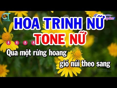 Karaoke Hoa Trinh Nữ Tone Nữ ( B ) Nhạc Sống Đồng Sen