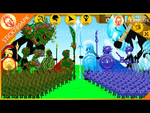 STICK FIGURE MEGA FINAL BOSS LEAF VS SPEAROS, FINAL BOSS ICE | Stick War Legacy Mod | Stick789Apk