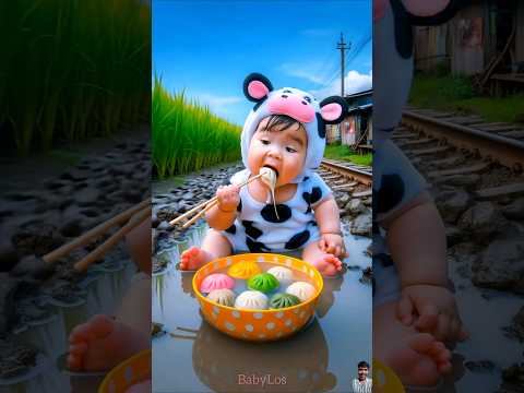❤️ Evolution of Baby: Train Attack on Baby for Food Eating #cat #cute #love #shorts BabyLos 102