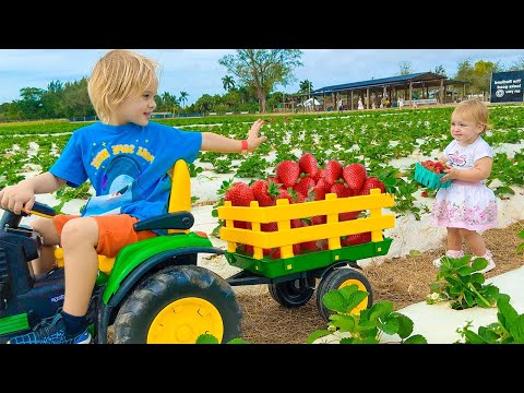 Крис и Алиса на ферме - Веселые истории для детей