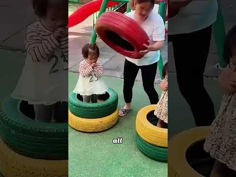 A Mother and Child’s Tire Play
