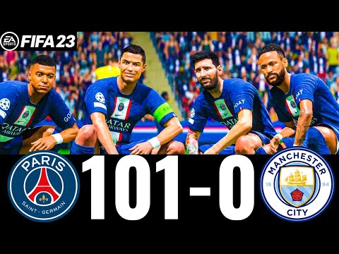 FIFA 23 - MESSI, RONALDO, MBAPPE, NEYMAR, ALL STARS | PSG 101-0 MAN CITY ! UCL FINAL !