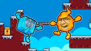 FOMOS TRANSFORMADOS EM BLOCO DE GELO E FOGUINHO!!!
