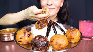 Eating Spicy Aloo Bharta, Onion Bharta & Chilli Bharta with Basmati Rice #ASMR/EATING SHOW MUKBANG