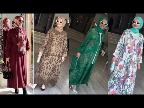 أجمل تشكيلة من فساتين شتوية للمحجبات/ Winter 2025 dresses for veiled women/ Robes voilées hiver 2025