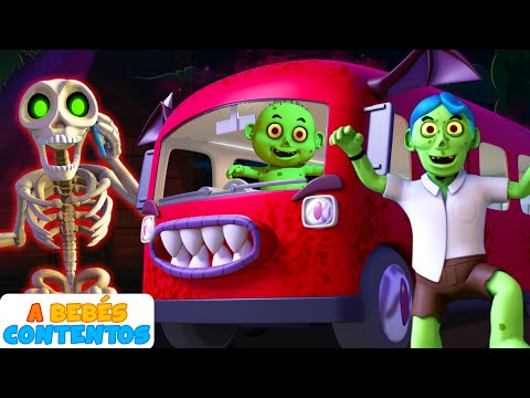 A Bebés Contentos | 5 zombies viajaban en un autobús | Canciones Infantiles en español