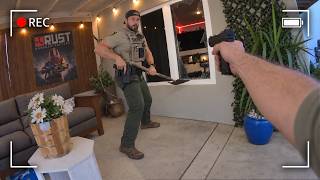 YouTube thumbnail for Ser Winter's video titled 'Rust Player Gets Swatted, Then Police Shoot Him'