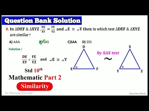 Question Bank solution with Explanation | Similarity | Question No 1.A | Geometry | class 10