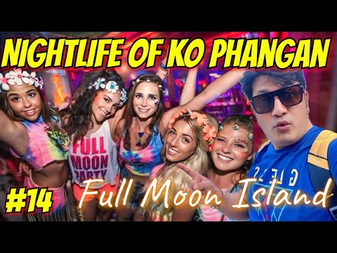 Crazy Nightlife of Ko Phangan Island Thailand 🇹🇭 | Ko Phangan Night Food Market | Full Night island