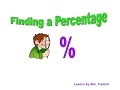 Finding Percentages from Fractions