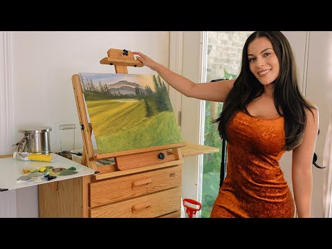 ASMR Relax and Oil Paint With Me | Brush Sounds, Soft Speaking, Whispers