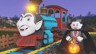 🛑 Let's STOP the TRAIN - Halloween Train Adventure - Choo Choo Train Kids Videos