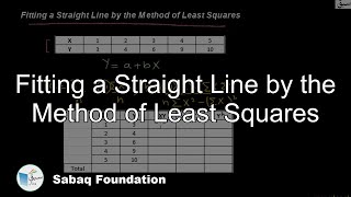 Fitting a Straight Line by the Method of Least Squares