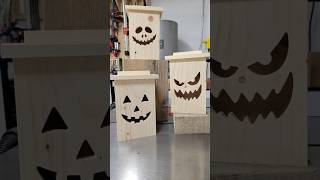 Making wood lanterns for Halloween 🎃 #halloweendecor #woodworking